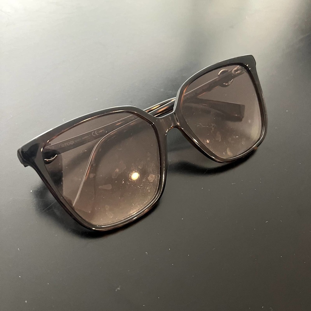 Fendi Women's Sunglasses 0318-S-086HA Brown Dark Havana 57-17 145 - Picture 2 of 4